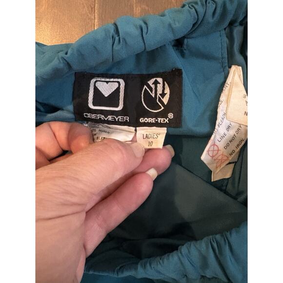 Obermeyer Womens 10 Ski Snow Pants Blizzard Blue Waterproof Insulated Vintage - Picture 2 of 14